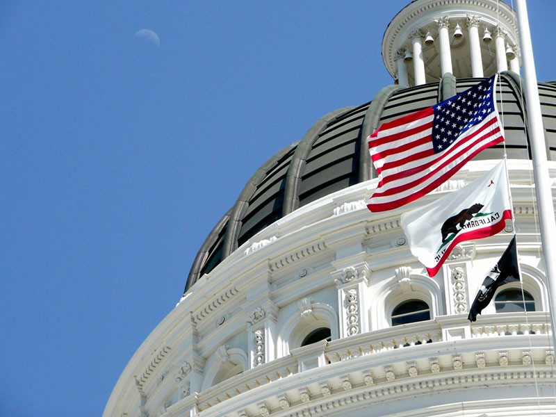 State Capitol Flags and Dome